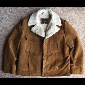 Vintage Suede Sherpa Lined Jacket